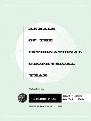 cover image of Annals of The International Geophysical Year, Volume 20